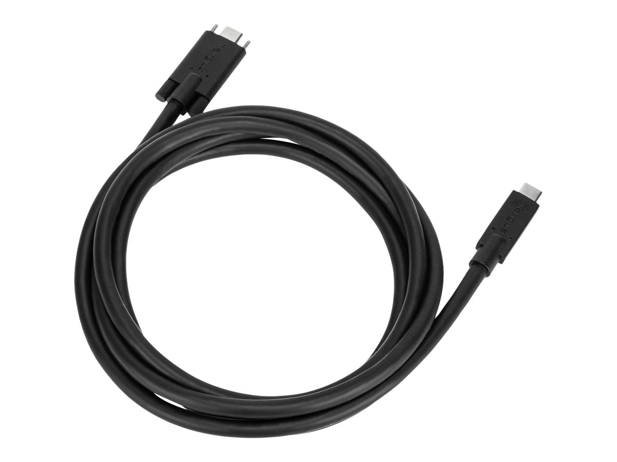 Targus USB-Kabel - USB-C (M) zu USB-C (M)schraubbar - 1.8 m - Schwarz - für P/N: DOCK191USZ - DOCK430EUZ - DOCK430USZ