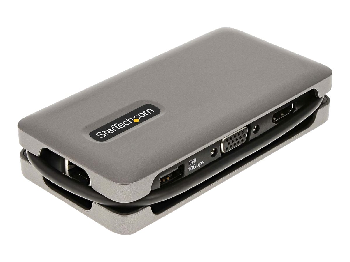 StarTech.com USB-C Multiport Adapter, VGA/4K60Hz HDMI - USBC Hub - 100W PD - Dockingstation - USB-C - VGA - HDMI - 1GbE - 16 Watt
