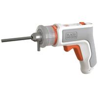 Black & Decker BCRTA01, Elektrischer Schraubendreher, Pistolengriff, 1/4", Grau, Orange, Weiß, 180 RPM, 5,5 Nm57 dB - 1.5 Ah Lithium-Ion 3.6 V