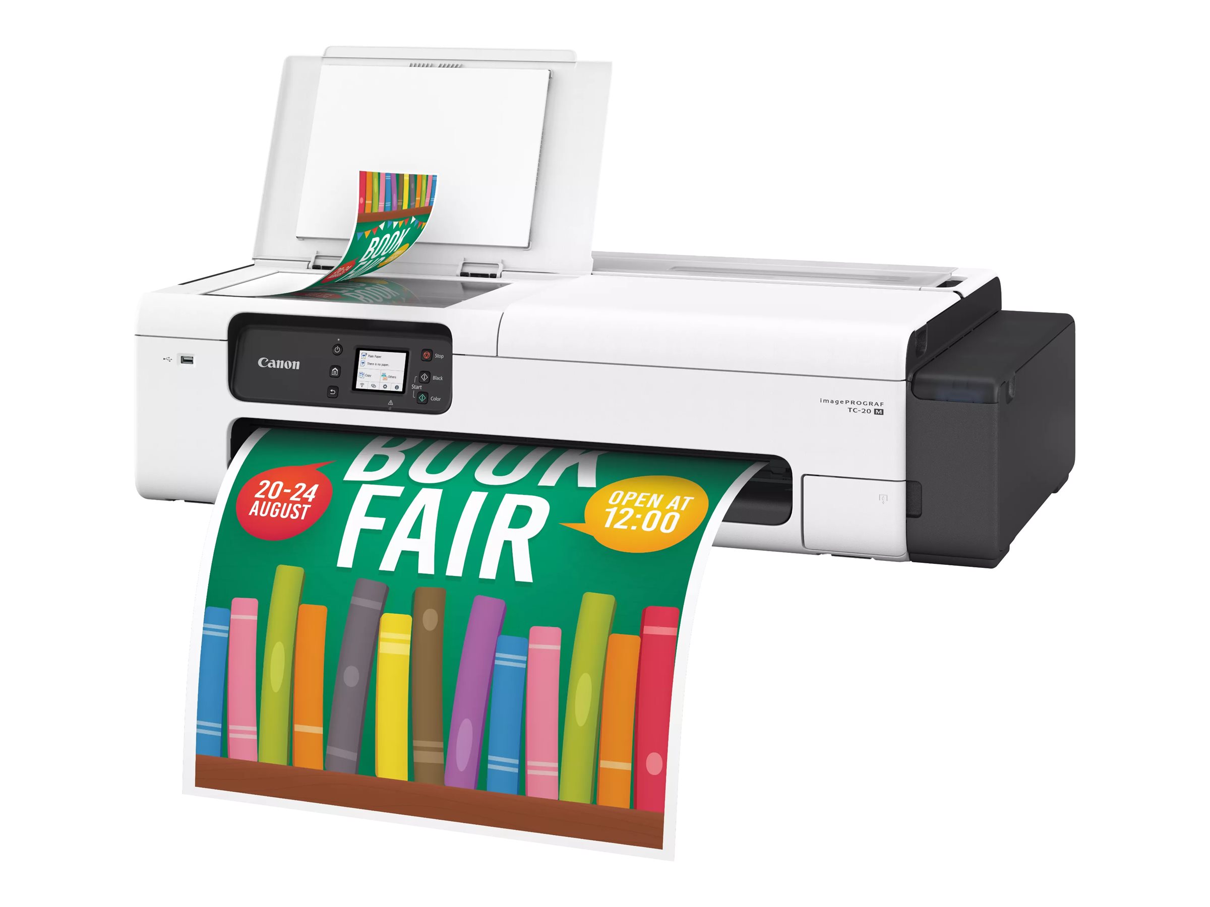 Canon imagePROGRAF TC-20M - 610 mm (24") Multifunktionsdrucker - Farbe - Tintenstrahl - Letter A (216 x 279 mm)//A4 (210 x 297 mm) - 610 x 4000 mm (Original) - Rolle (61 cm) (Medien) - USB 2.0 - Wi-Fi
