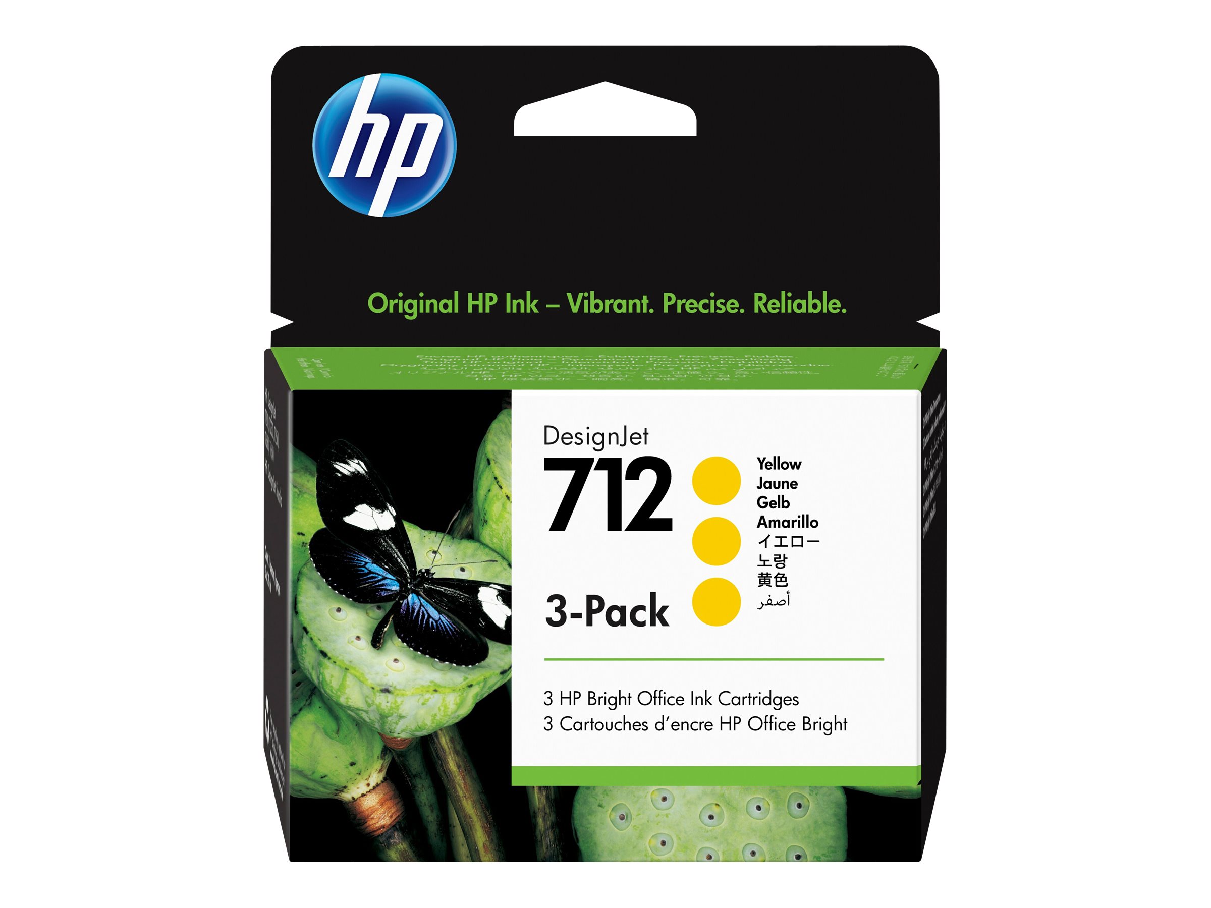 HP 712 - 3er-Pack - 29 ml - Gelb - original -DesignJet - Tintenpatrone - für DesignJet Studio - T210 - T230 - T250 - T630 - T650