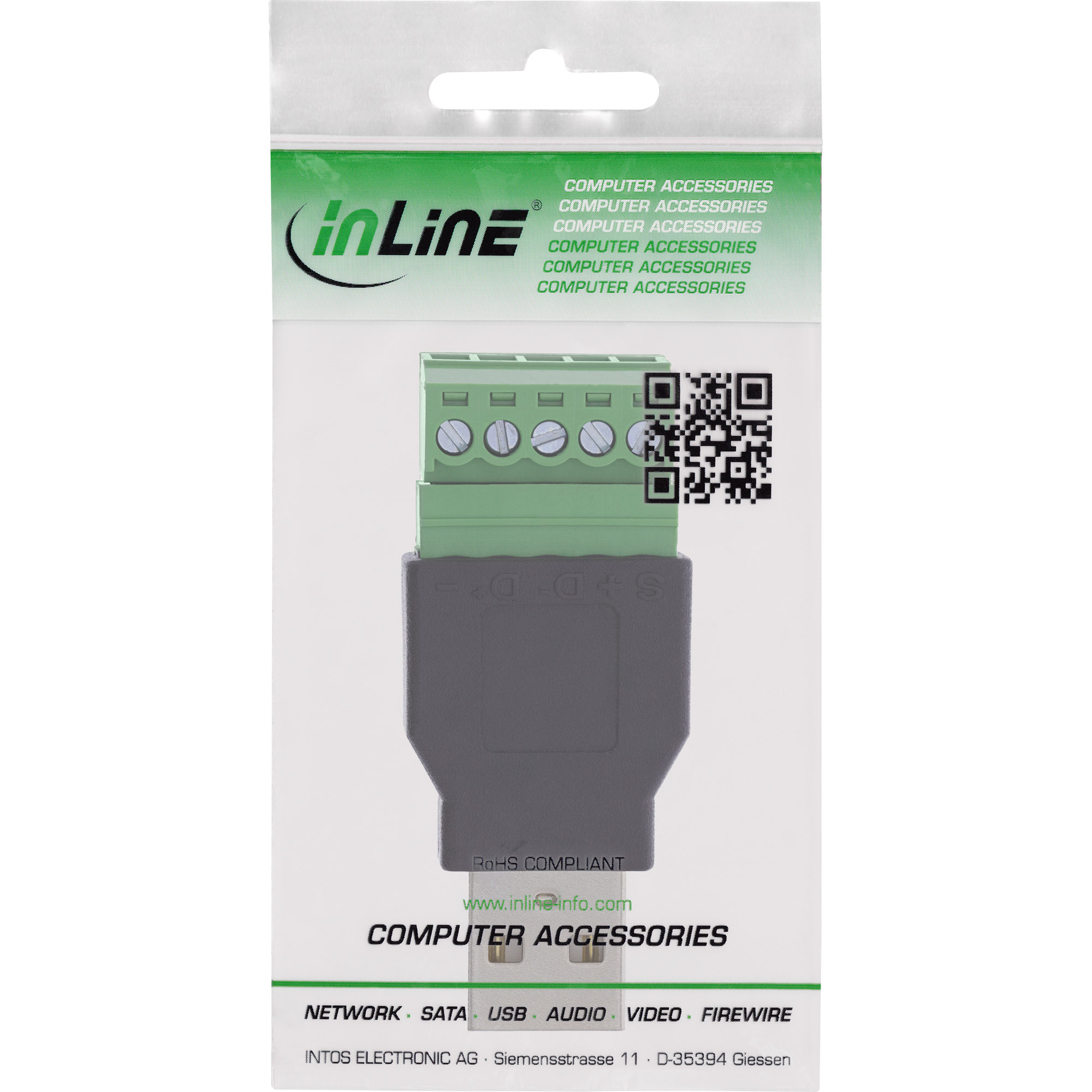 InLine USB-A Stecker auf Terminalblock - 5-polig - ohne Kabel10 m - 5-polig