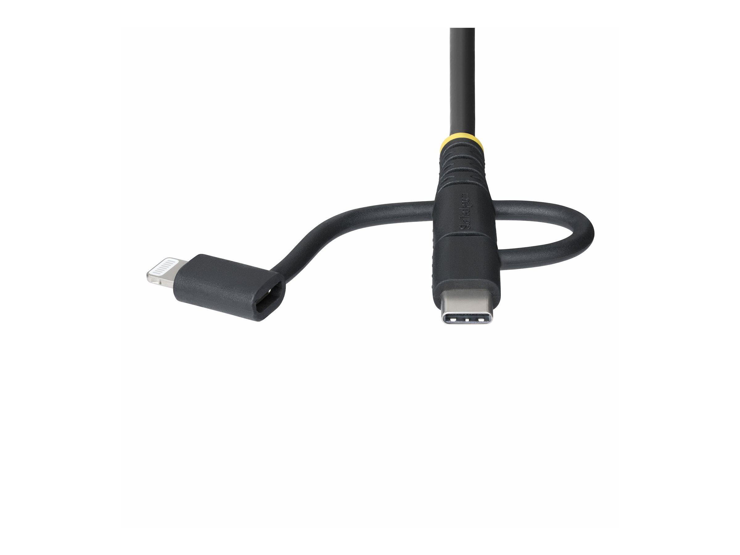 StarTech.com StarTech 3.3ft USB Multi Charging Cable, Lightning/Micro-USB/Type-CUSB-Kabelsatz - 3 A - 1 m - passiv - robust - Schwarz