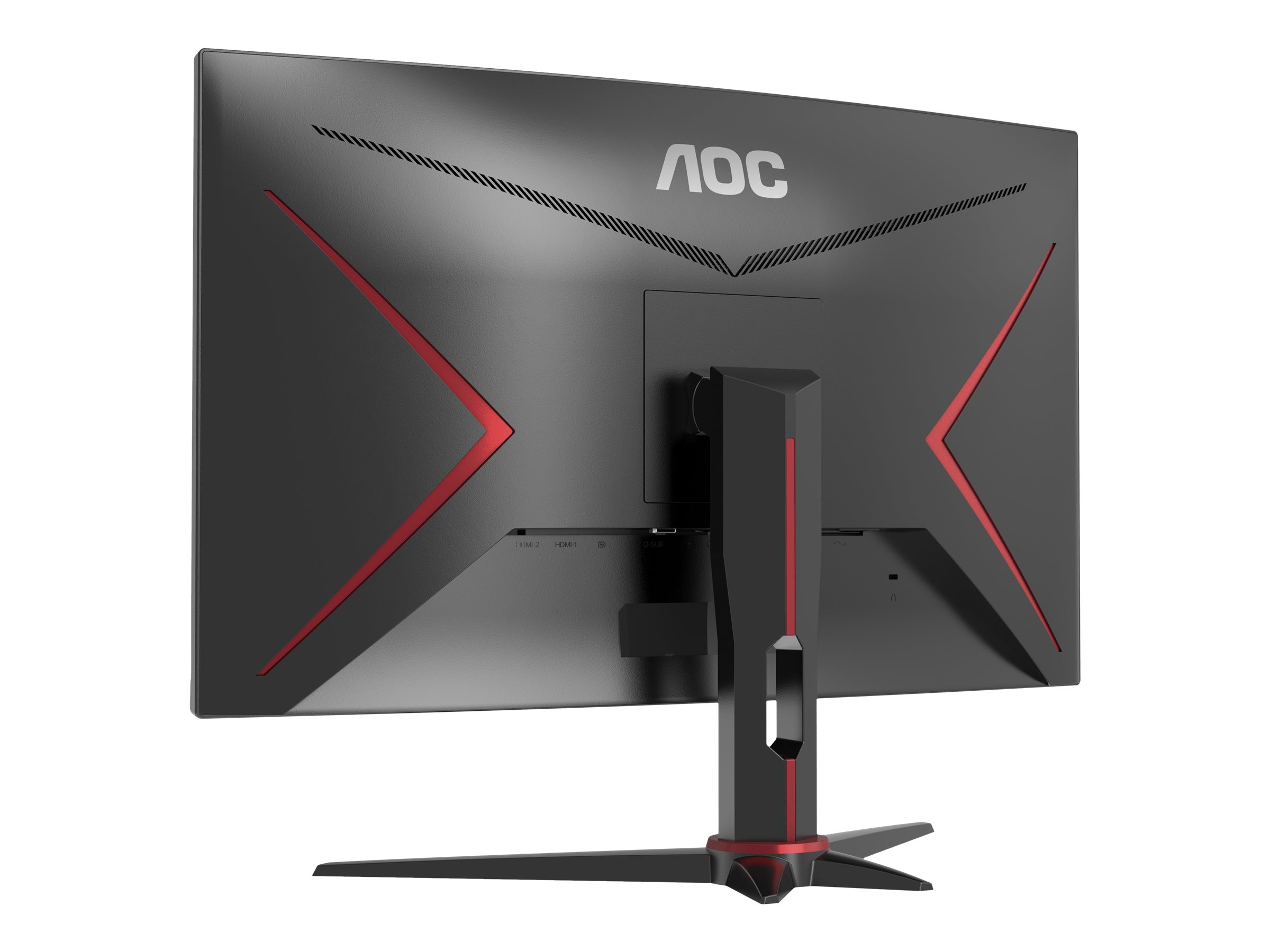 AOC Gaming C27G2E/BK - LED-Monitor - Gaming - gebogen - 68.6 cm (27")1920 x 1080 Full HD (1080p) @ 165 Hz - VA - 350 cd/m² - 3000:1 - 1 ms - 2xHDMI - VGA - DisplayPort - Schwarz - Rot