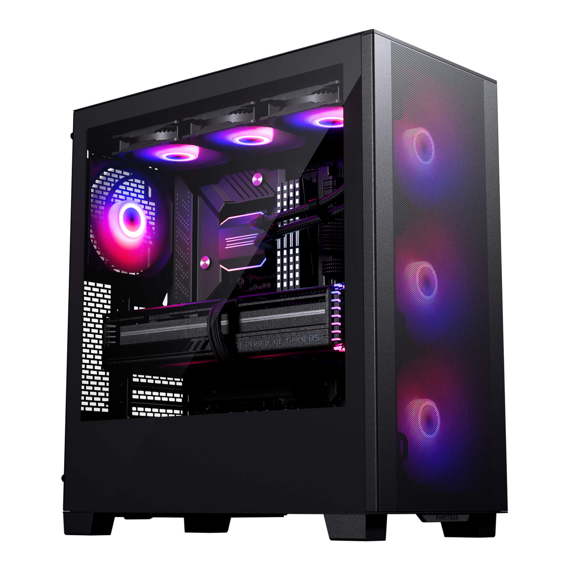Phanteks XT Pro Ultra - Tower - E-ATX - Seitenteil mit Fenster (gehärtetes Glas)keine Spannungsversorgung (ATX) - Satin Black - USB/Audio