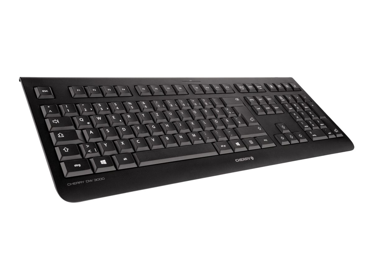 Cherry DW 3000 - Tastatur-und-Maus-Set - kabellos2.4 GHz - Belgien - Tastenschalter: CHERRY LPK - Schwarz
