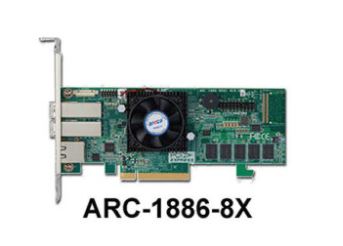 Areca Raid Controller ARC-1886-8X 8-Port Tri Mode PCIe 4.0 x8 2x SFF 8644 - Raid-Controller - PCI-Express