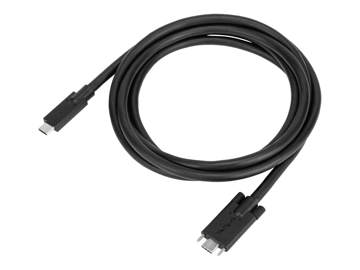 Targus USB-Kabel - USB-C (M) zu USB-C (M)schraubbar - 1.8 m - Schwarz - für P/N: DOCK191USZ - DOCK430EUZ - DOCK430USZ