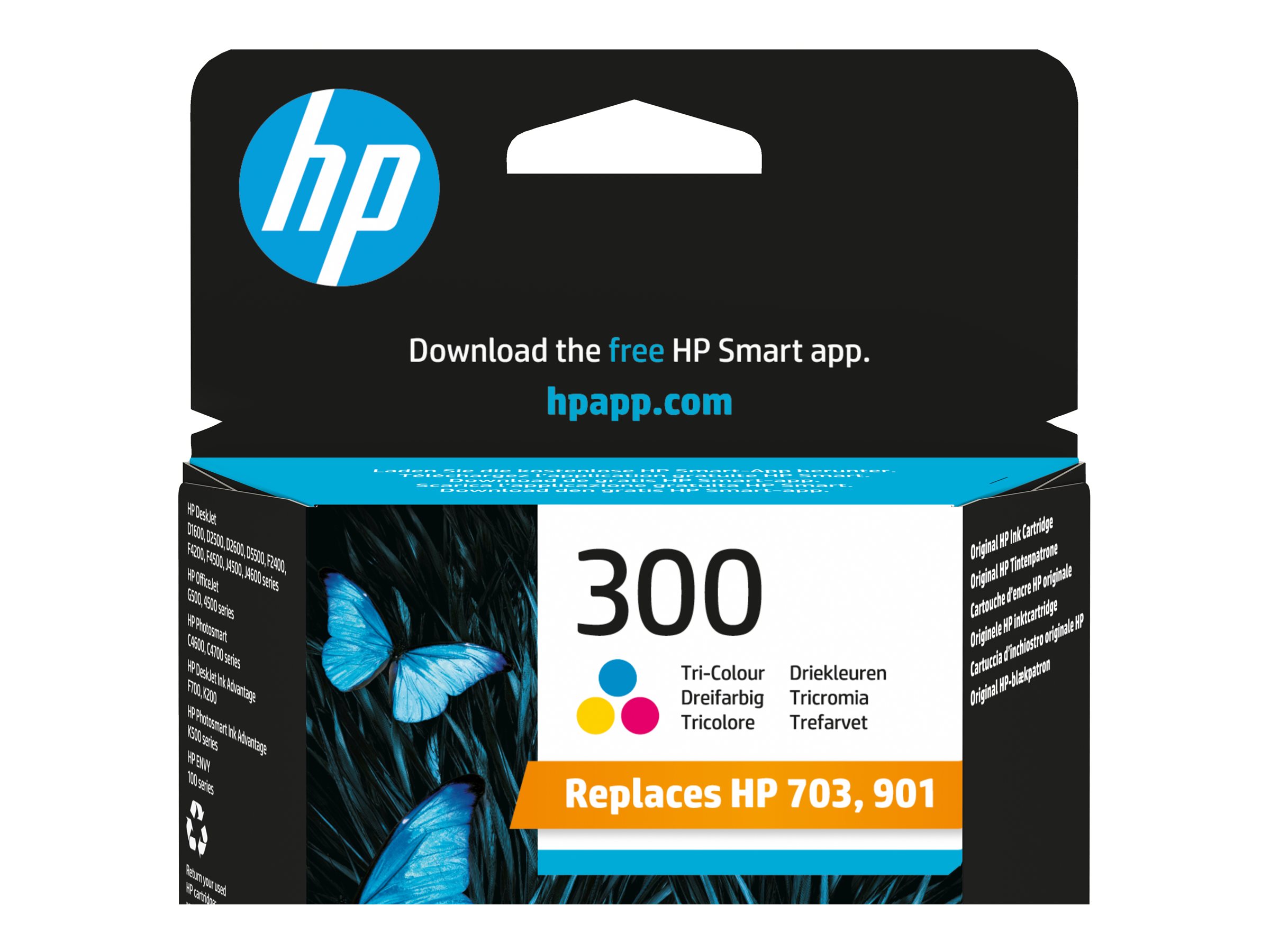 HP 300 - 4 ml - Farbe (Cyan, Magenta, Gelb) -original - Tintenpatrone - für Deskjet F4210 - F4213 - F4230 - F4235 - F4250 - F4273 - F4274 - F4275 - F4283 - F4288 - F4292 - F4293
