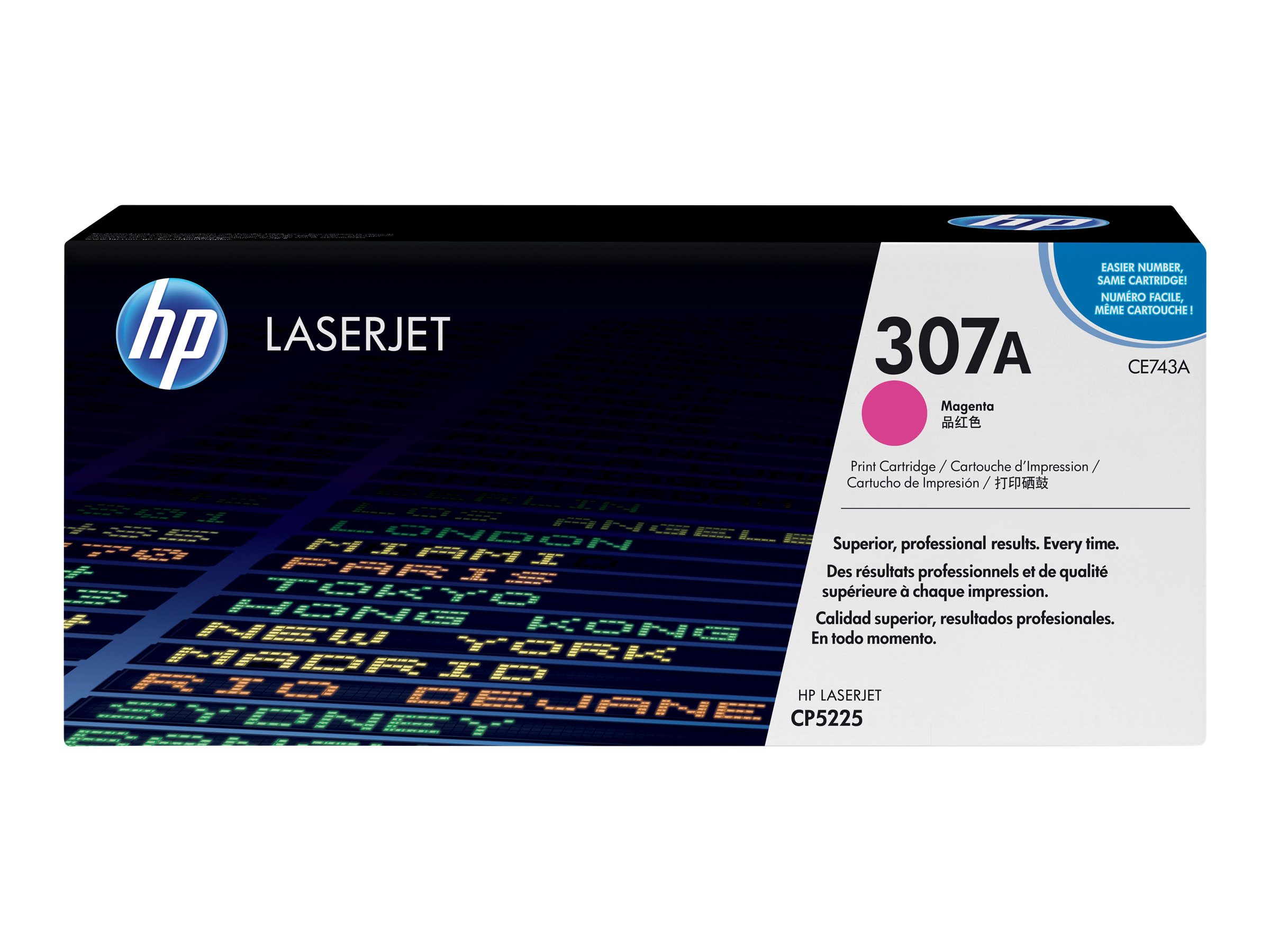 HP 307A - Magenta - original - LaserJet - Tonerpatrone (CE743A)für Color LaserJet Professional CP5225 - CP5225dn - CP5225n