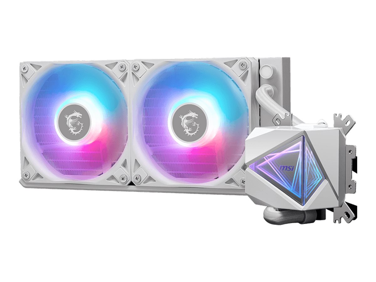 MSI MAG CORELIQUID I240 - Prozessor-Flüssigkeitskühlsystem - Kühlergröße: 240 mm - (für: LGA1150, LGA1151, LGA1155, LGA1156, LGA1200, LGA1700, AM4, AM5)Kupfer - 120 mm - weiß