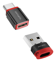 4smarts 541615, USB Typ-A, USB Typ-C, Männlich/weiblich, Schwarz, Männlich, Weiblich