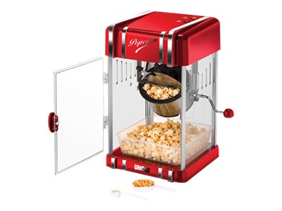 UNOLD 48535 Retro - Popcornmaker - 300 W - rotMetallic/Transparent