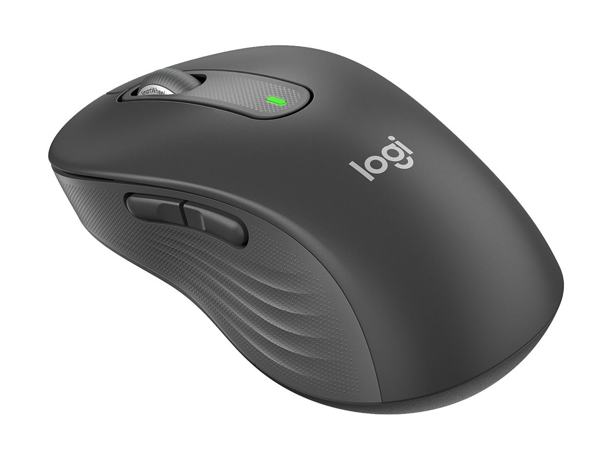 Logitech Signature M650 Large - Maus - großeGröße - optisch - 5 Tasten - kabellos - 2.4 GHz - Bluetooth - Logitech Logi Bolt USB-Empfänger - Graphite
