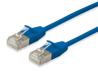 Equip Cat.6A F/FTP Slim-Patchkabel, 0.15m, Blau, 0,15 m, Cat6a, F/FTP (FFTP), RJ-45, RJ-45, BlauCat.6A F/FTP Slim-Patchkabel - 0.15m - Blau