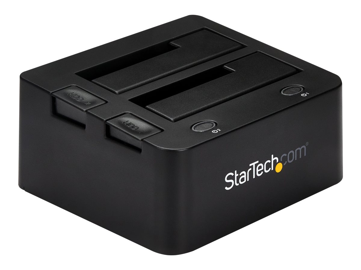 StarTech.com Dual-Bay USB 3.0 to SATA and IDE Hard Drive Docking Station, USB Hard Drive Dock, External 2.53.5 SATA III and IDE (40 pin)SSDHDD Docking Station - Hot-Swap Hard Drive Bays - Top-Loading