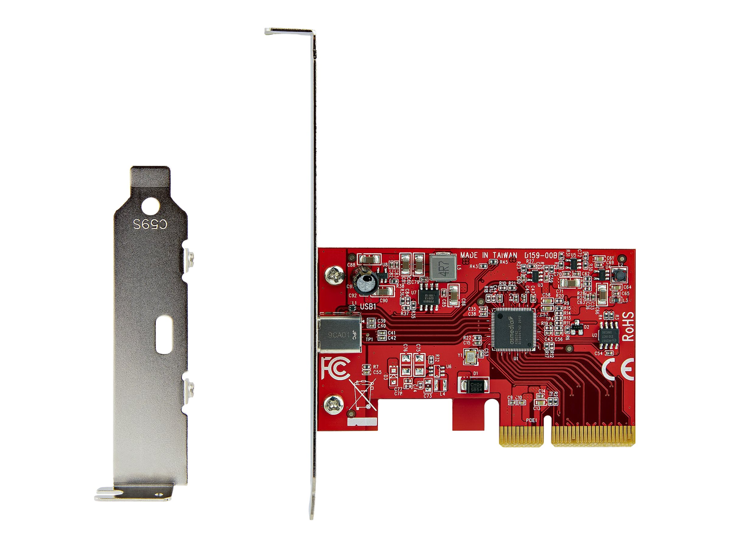 StarTech.com 1-Port USB-C PCIe Adapter - USB-C SuperSpeed 20 Gbit/s PCI Express 3.0 x4 Host Controller Karte - Win/Linux/macOS (PEXUSB321C) USB-Adapter - PCIe 3.0 x4 Low-Profile - USB-C 3.2 Gen 2x2 x