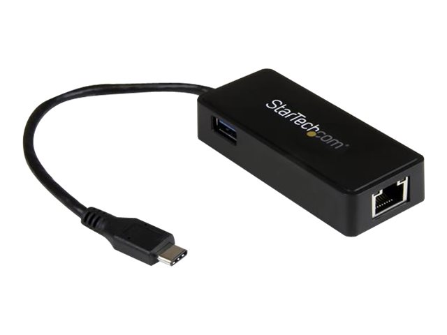 StarTech.com Startech USB-C to Ethernet Gigabit Adapter - Thunderbolt 3 Compatible - USB Type C Network Adapter - USB C Ethernet Adapter (US1GC301AU)Netzwerkadapter - USB-C - Gigabit Ethernet + USB 3.