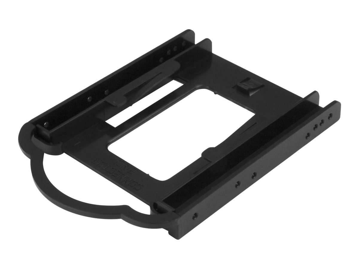 StarTech.com Montageschiene für 3,5" Laufwerksschacht (5er Pack, 2,5" SSD/HDD, werkzeuglose Installation)Laufwerksschachtadapter - 3,5" auf 2,5" (8.9 cm to 6.4 cm) - Schwarz (Packung mit 5)