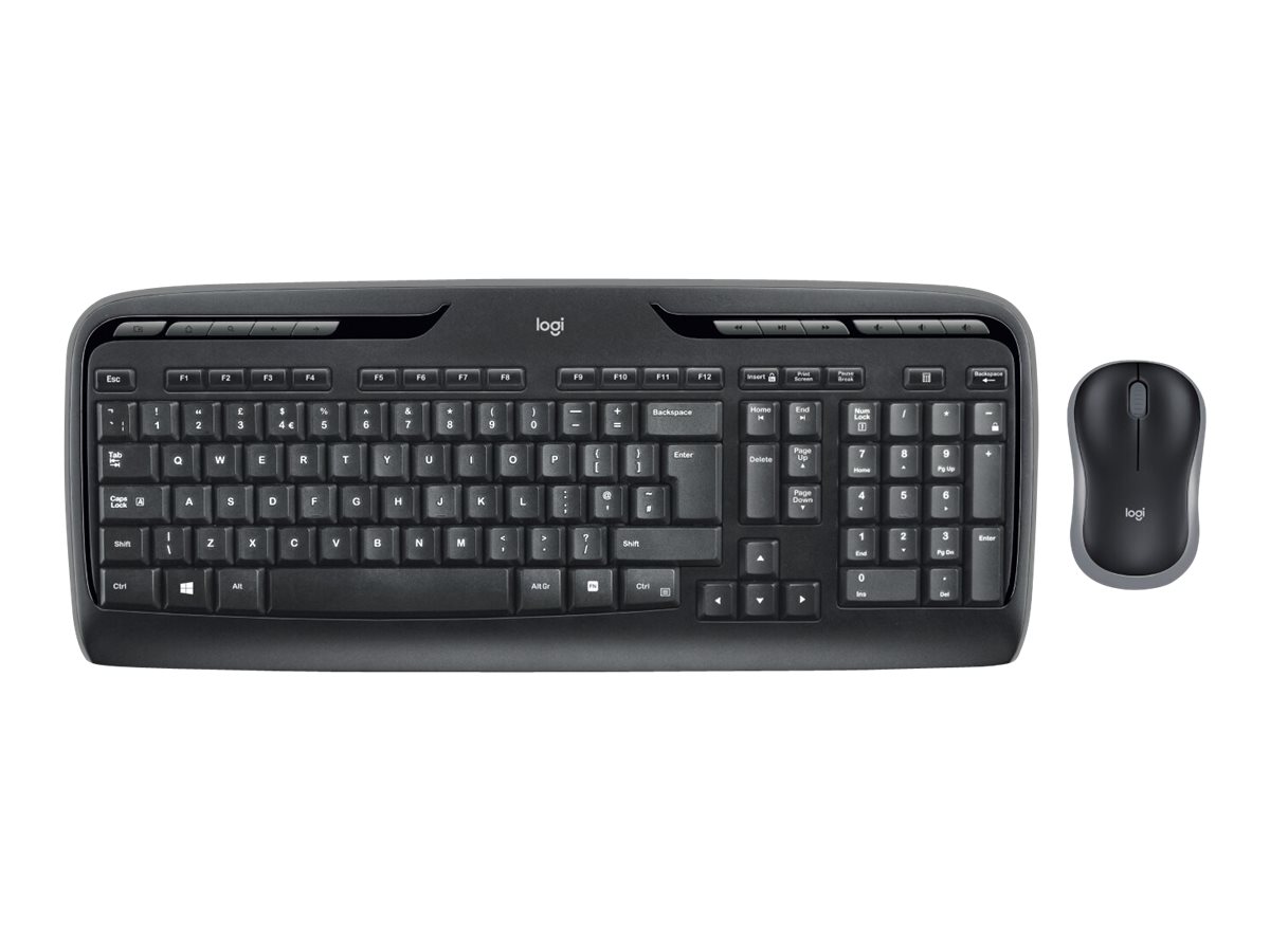 Logitech Wireless Combo MK330 - Tastatur-und-Maus-Setkabellos - 2.4 GHz - US International - Schwarz