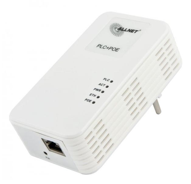 ALLNET ALL1681203, 1200 Mbit/s, IEEE 802.3, IEEE 802.3ab, IEEE 802.3at, Gigabit Ethernet, 10,100,1000 Mbit/s, 10BASE-T, 100BASE-TX, 1000BASE-T, HomePlug AV21200Mbit HomePlugAV2 PoE IEEE802.3at Adapter