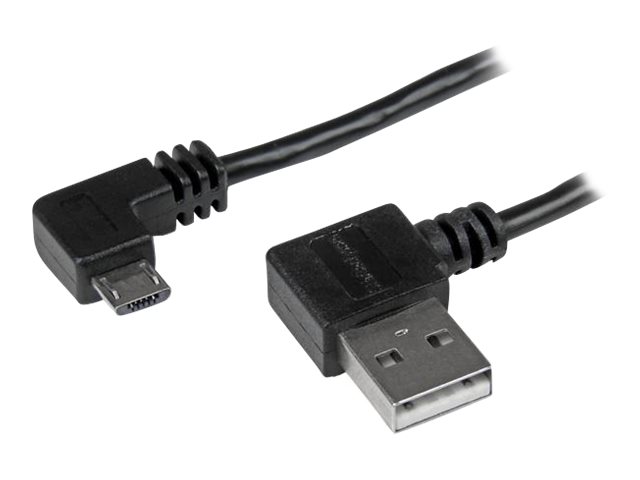 StarTech.com StarTech Micro USB Kabel mit rechts gewinkelten Anschlüssen - Stecker/Stecker - 1m - USB A zu Micro B Anschlusskabel - USB-Kabel - Micro-USB Typ B (M)zu USB (M) - USB 2.0 - 1 m - rechtwin