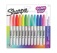 Sharpie 2198780, 12 Stück(e), Blau, Grün, Orange, Pink, Violett, Rot, Gelb, Feine Spitze, Weiß, Rund, 1 mm