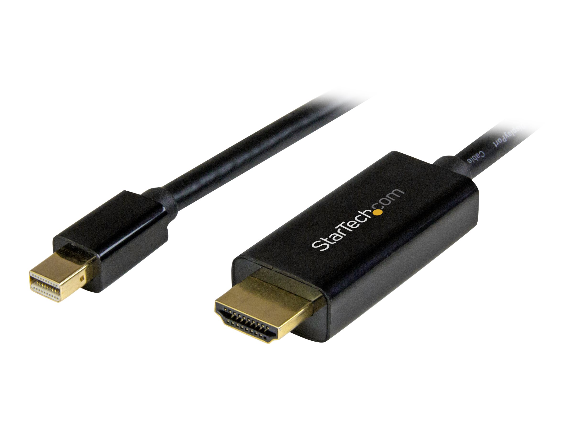 StarTech.com 2m Mini DisplayPort auf HDMI KonverterkabelmDP zu HDMI Adapter mit Kabel Ultra HD 4K - Adapterkabel - Mini DisplayPort männlich zu HDMI männlich - 2 m - Schwarz - 4K Unterstützung
