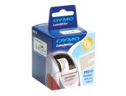 Dymo Original LabelWriter Adressetiketten | 28 mm x 89 mm | schwarz auf weiß | 2 Rollen mit je 130 leicht ablösbaren Etiketten (260 Etiketten) | selbstklebend | für LabelWriter Etikettendrucker, Weiß,