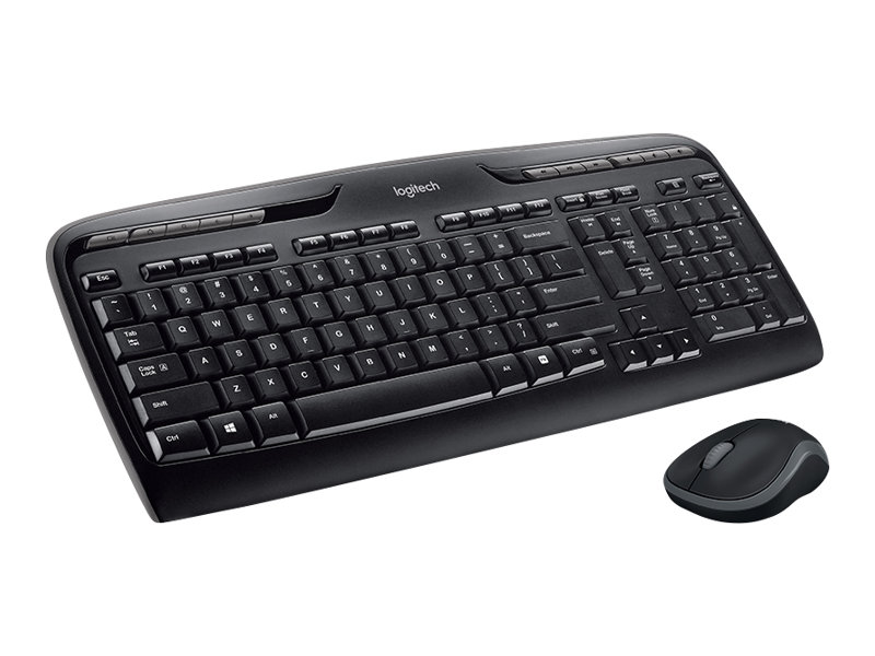 Logitech Wireless Combo MK330 - Tastatur-und-Maus-Setkabellos - 2.4 GHz - US International - Schwarz