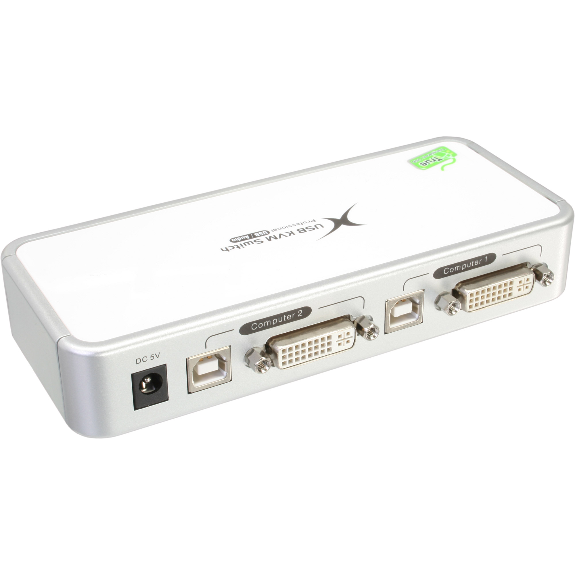 InLine KVM Switch - DVI - 2-fach - USB (4-fach) - mit Audio1 lokaler Benutzer - Desktop