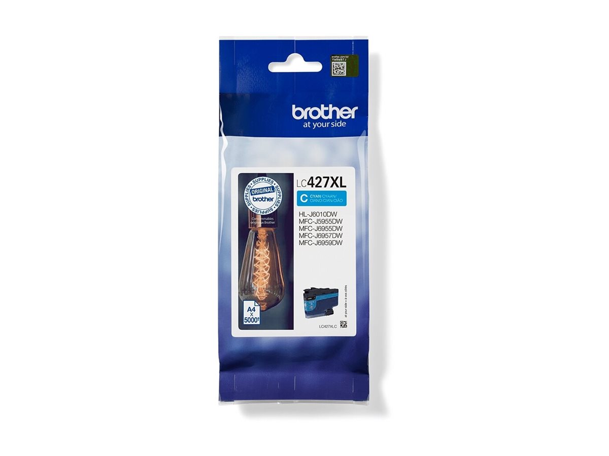 Brother LC427XLC - Mit hoher Kapazität - Cyanoriginal - Tintenpatrone - für Brother HL-J6010DW - MFC-J5955DW - MFC-J6955DW - MFC-J6957DW
