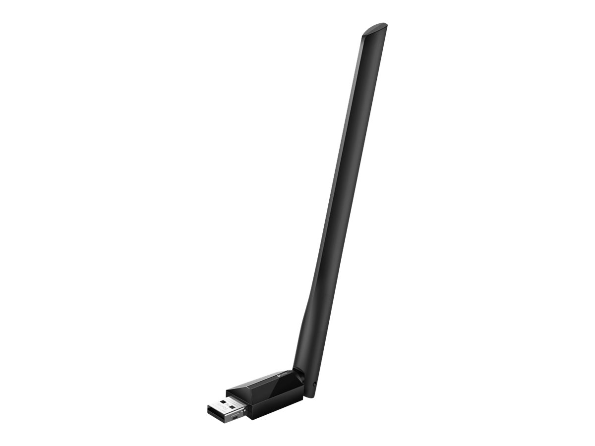 TP-LINK AC600-High-Gain-Dualband-USB-WLAN-Adapter, Eingebaut, Kabelgebunden, USB, WLAN, 600 Mbit/s, SchwarzAC600-High-Gain-Dualband-USB-WLAN-Adapter