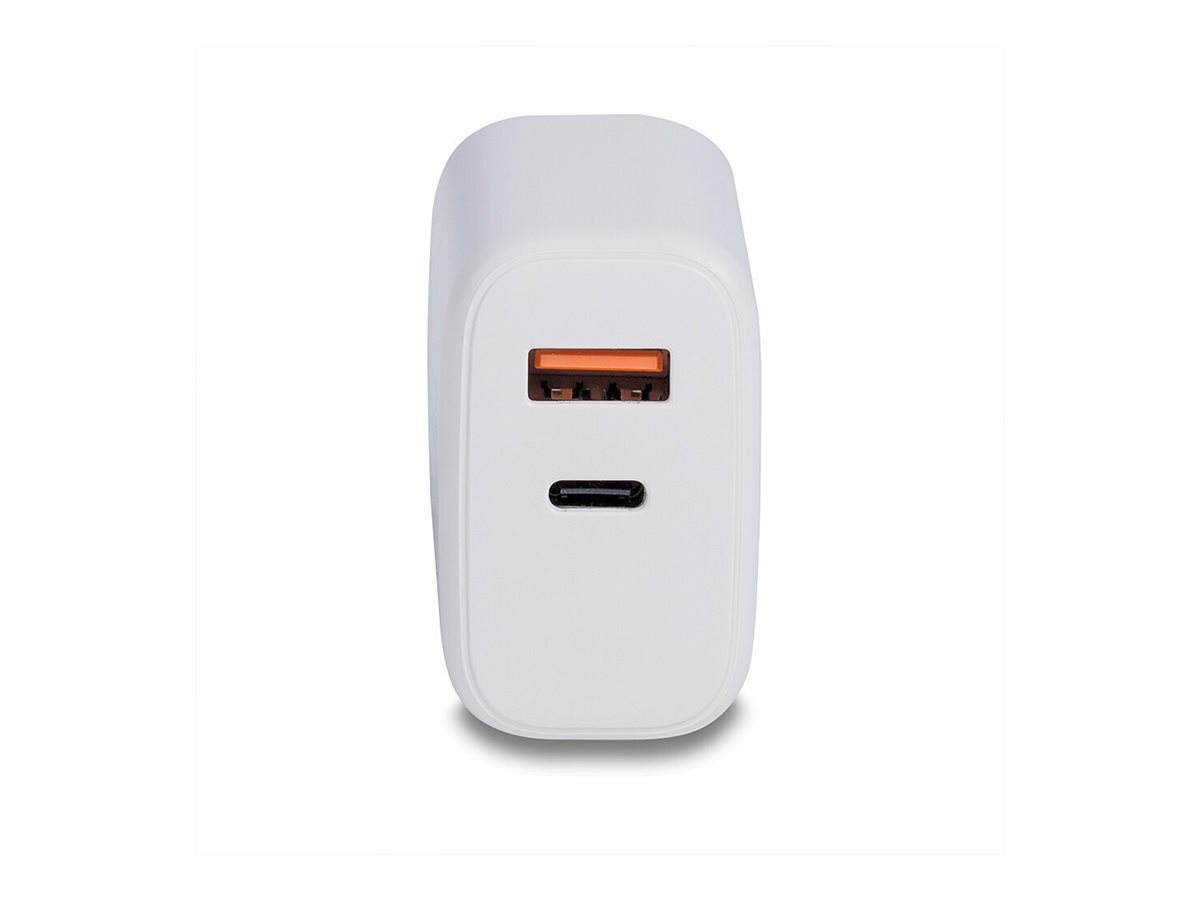 Lindy Netzteil - 30 Watt - 3 A - PD 3.0 - 2 Ausgabeanschlussstellen (4-poliger USB Typ A / 24-poliger USB-C)weiß