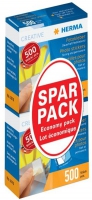 HERMA Foto-Kleber im Sparpack Inhalt 2 x 500 Stück eine Seite klebefertigFotokleber im Kartonspender - Doppelpack