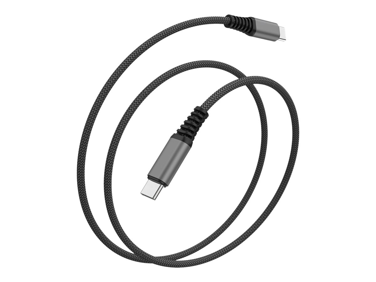 4smarts PremiumCord - USB-Kabel - 24 pin USB-C (M)zu 24 pin USB-C (M) - USB 2.0 - 20 V - 5 A - 1.5 m - USB-Stromversorgung (100 W) - Schwarz