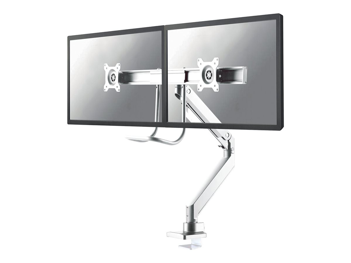 Neomounts NM-D775DX - Befestigungskit - Voll beweglich - für 2 LCD-Displays - Aluminium - weiß - Bildschirmgröße: 25.4-81.3 cm (10"-32")Klemmmontage - Tülle - Tischmontage