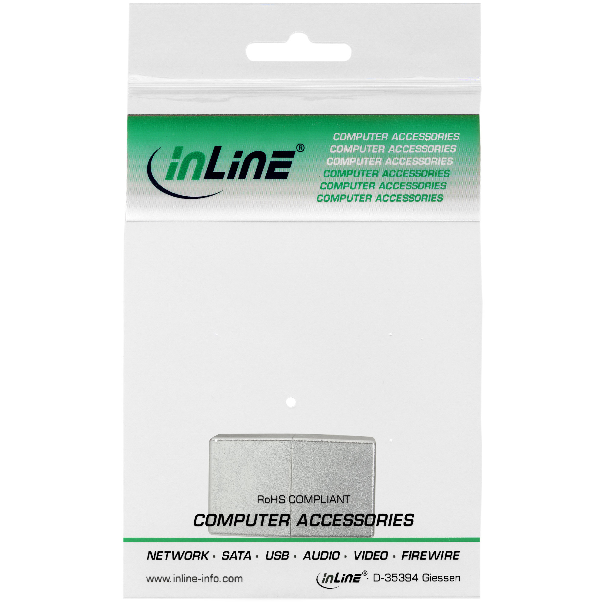 InLine Cat.5e Patchkabelkupplung 2x RJ45 Buchse - metallisiert geschirmtabgeschirmt - CAT 5e