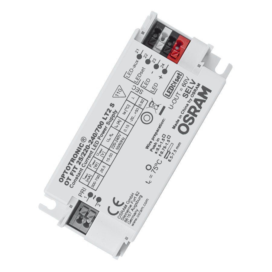 Osram OT FIT 25/220…240/700 LT2 S, 4,5 W, 100000 h, -20 - 50 °C, 198 - 264 V, 50/60 Hz, 13 A