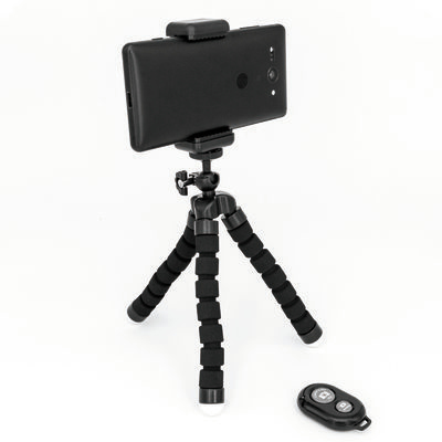 MEDIARANGE MRMA205, 3 Bein(e), SchwarzUniversal mini tripod with flexible legs and remote shutter - black