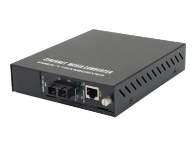 LevelOne GVM-1220 - Medienkonverter - 100Mb LAN10Base-T - 100Base-TX - 1000Base-T - 1000Base-X - RJ-45 / SC Single-Modus - bis zu 20 km - 1310 nm