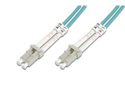 DIGITUS LWL Multimode OM 3 Patchkabel, LC / LCzu LC Multi-Mode (M) - 1 m - Glasfaser - 50/125 Mikrometer - OM3 - geschirmt - halogenfrei - Aquamarin