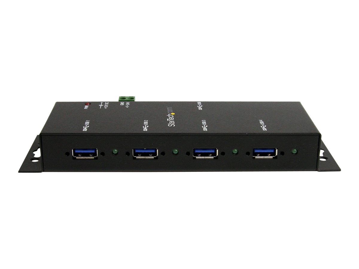 StarTech.com Montierbarer 4 Port IndustriellerUSB 3.0 SuperSpeed Hub inkl. Netzteil - Hub - 4 x SuperSpeed USB 3.0 - Desktop - Gleichstrom - für P/N: ITB20D3250 - MSDREADU2OTG - SVA12M5NA - USB312SAT3