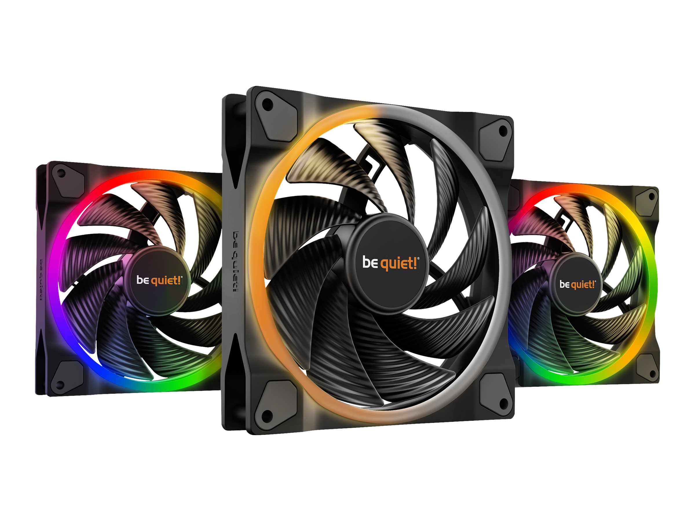 Be Quiet! Light Wings - Gehäuselüfter - 140 mm - Schwarz (Packung mit 3)2.200 rpm - 13,2 V - 71,66 cfm - CE