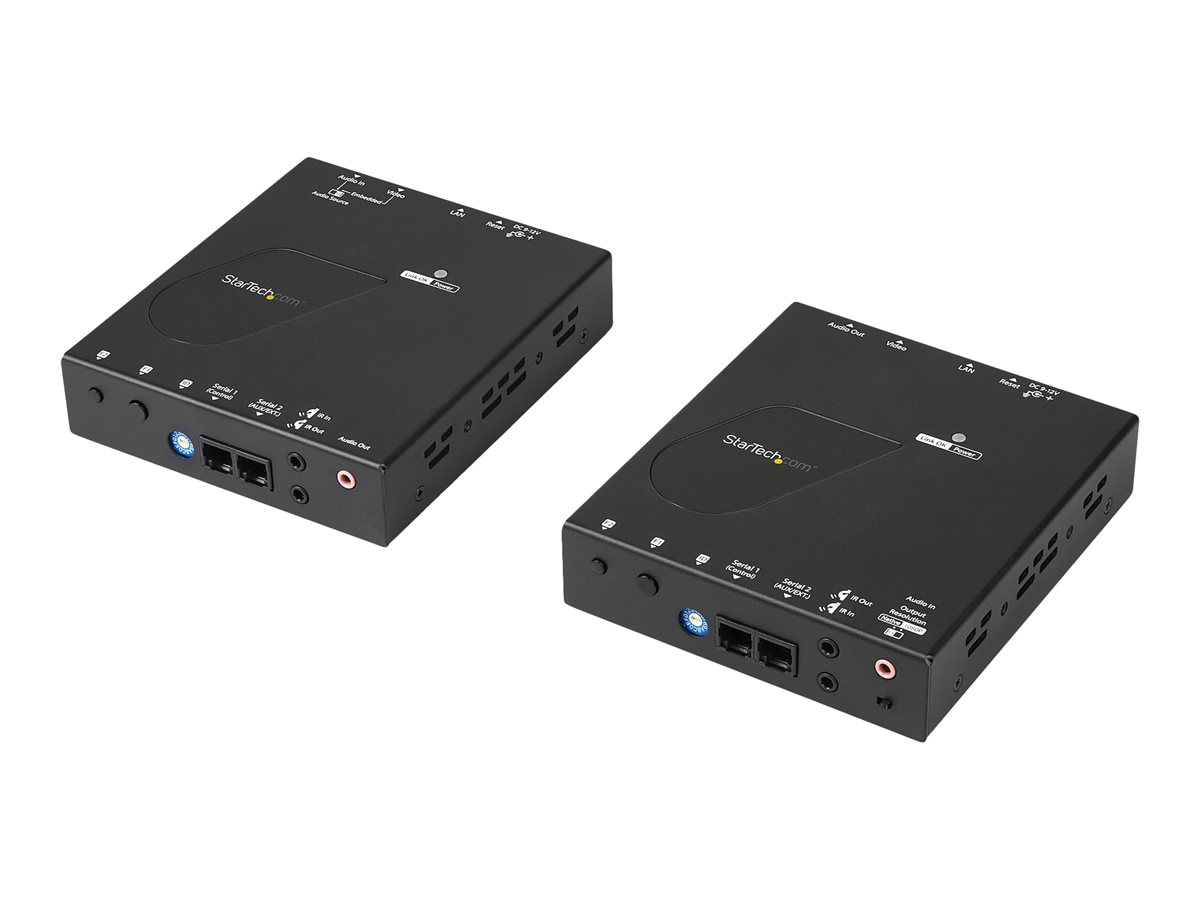 StarTech.com Startech HDMI über IP Extender Kit - Video overIP Externeder mit Videowand unterstützung - HDMI Extender / Verlängerung - 4K - Video- - Audio- - Infrarot- und serielle Erweiterung - 1GbE