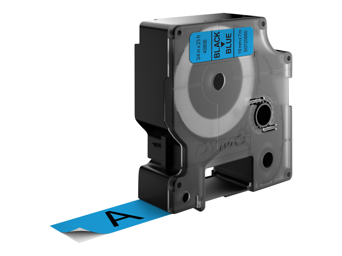 Dymo D1 - Selbstklebend - Schwarz auf Blau - Rolle (1,9 cm x 7 m)1 Kassette(n) Etikettenband - für LabelMANAGER 360 - 400 - 420 - 450 - 500 - PC - PC2 - Wireless PnP; LabelPOINT 300 - 350