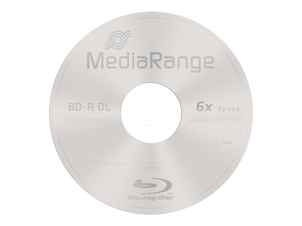 MEDIARANGE 10 x BD-R DL - 50 GB 6x - Spindell
