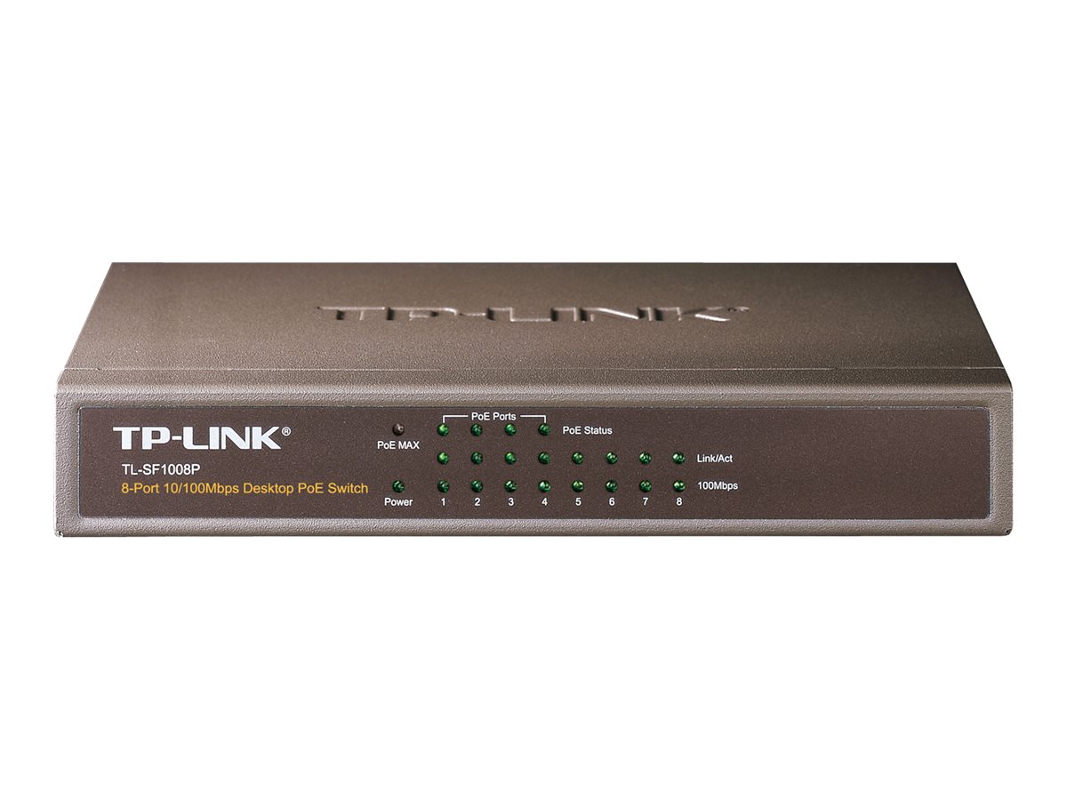 TP-LINK TL-SF1008P - Switch - 4 x 10/100 (PoE)+ 4 x 10/100 - Desktop - PoE