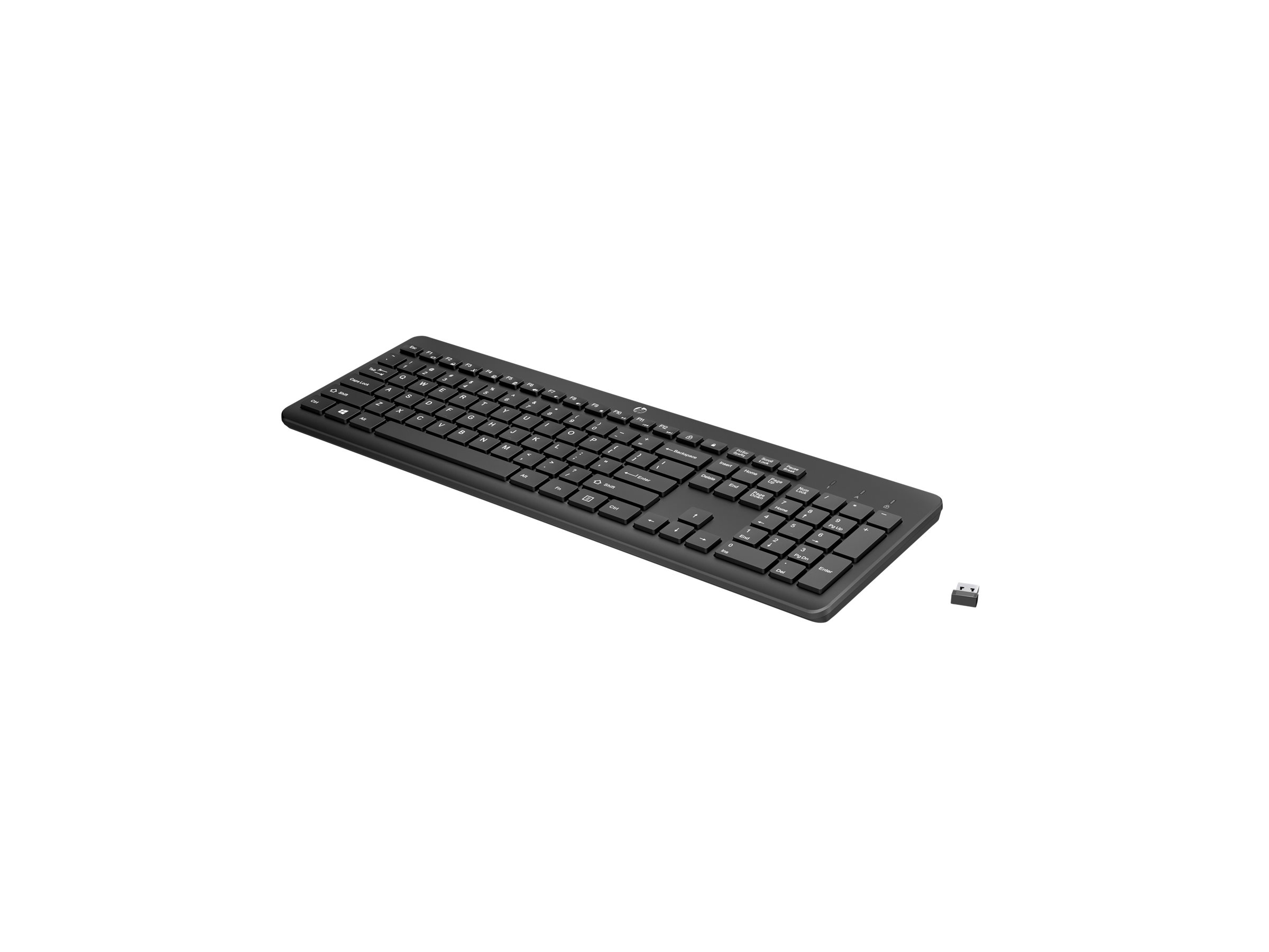 HP 230 - Tastatur - kabellos - 2.4 GHz - DeutschSchwarz - für OMEN by HP Laptop 16; Victus by HP Laptop 16; Laptop 14 - 15 - 17; Pavilion Plus Laptop 14