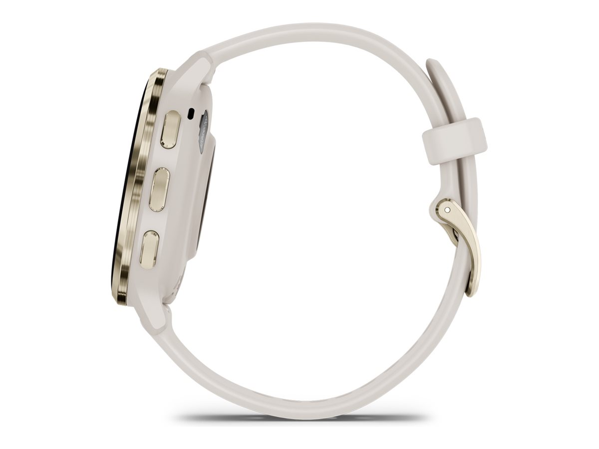 Garmin Venu 3S - 41 mm - Ivory - intelligente Uhr mit Band - Silikon - Handgelenkgröße: 110-175 mm - Anzeige 3.04 cm (1.2")8 GB - Bluetooth - ANT+ - Wi-Fi - 40 g
